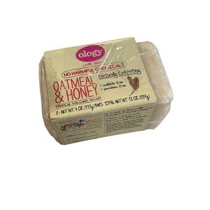 Ology Oatmeal & Honey Triple Milled Soap Discontinued Bar 3 Pack